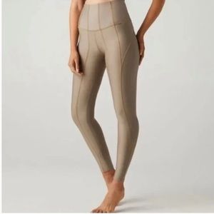 Ghost Flower Earth Nourish High Waist 7/8 Leggings Gold Tan
